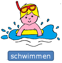 3 Conjugation of "schwimmen". 